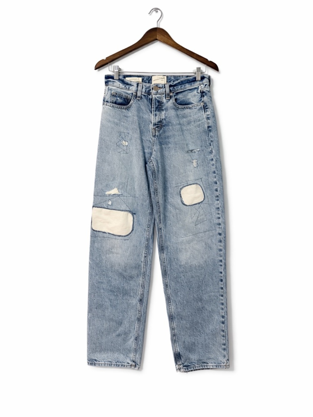 Universal Thread 90s Baggy Patchwork Jeans Light Wash Y2K 2R